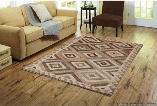 Tappeto Kilim Rettangolare 1-SILV Fatto a mano misura 210x265 cm