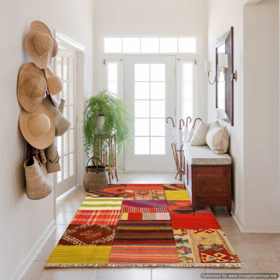 Tappeto Kilim Patchwork 10144 120x62 cm