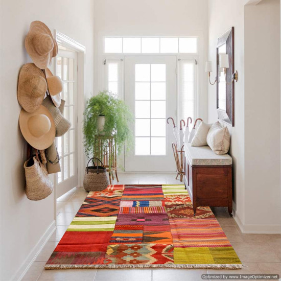 Tappeto Kilim Patchword 10145 - Dimensioni: 119x63 cm