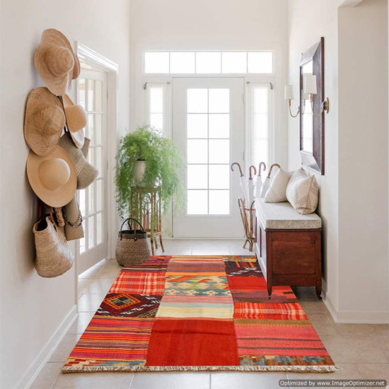 Tappeto Kilim Patchwork 10148 123x62 cm