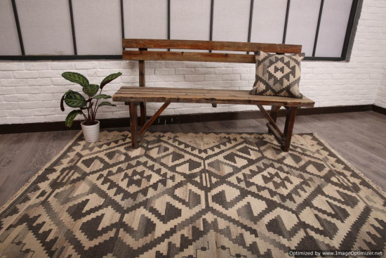 Tappeto Kilim BRIC2 fatto a mano, 128x185 cm