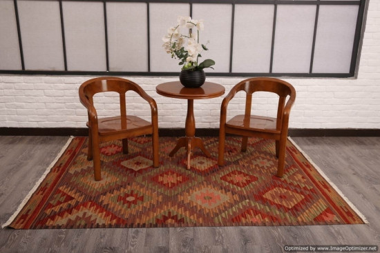 Tappeto Kilim FC03V1 fatto a mano, 95x155 cm