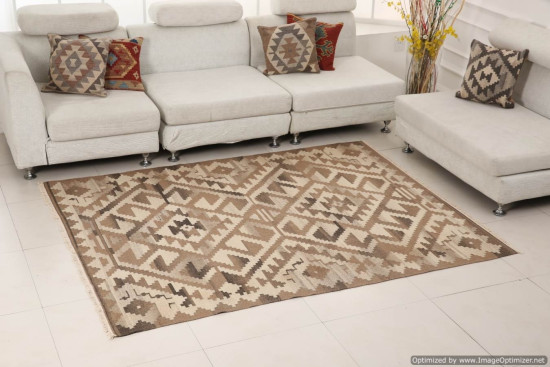 Tappeto Kilim BRIC2A fatto a mano, 128x185 cm