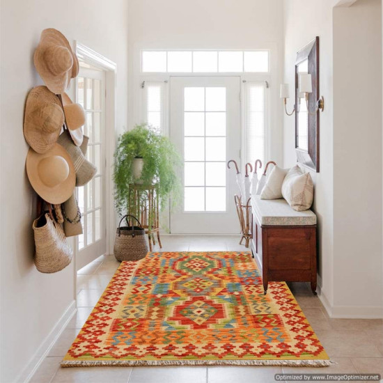 Tappeto Kilim Afgano 1103 misura 117x87 cm