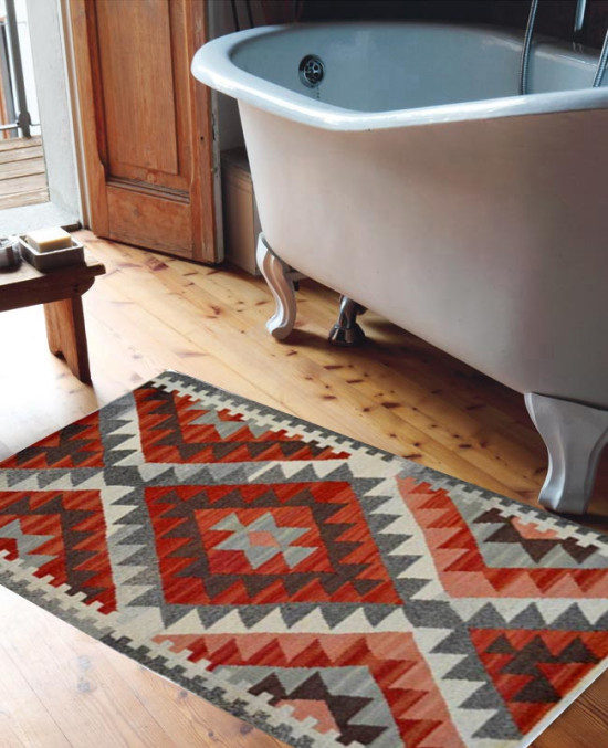 Tappeto Kilim: ideale per bagno - Dimensioni 65x110 cm