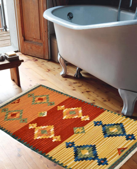 Tappeto Kilim per bagno 15-2 65x110 cm