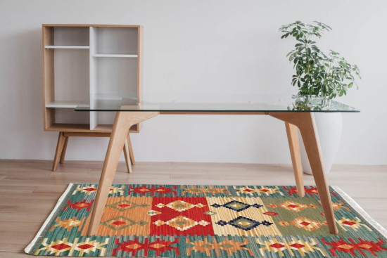 Tappeto Kilim 15-2 fatto a mano 95x155 cm