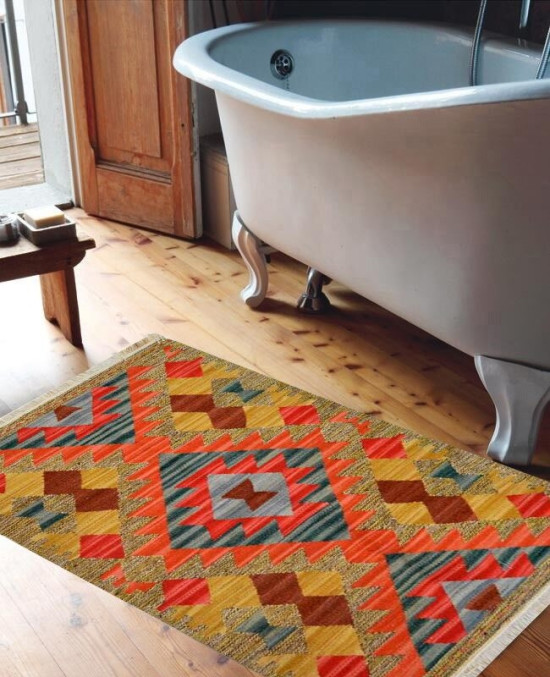 Tappeto Kilim 15-41 per bagno 65x110 cm