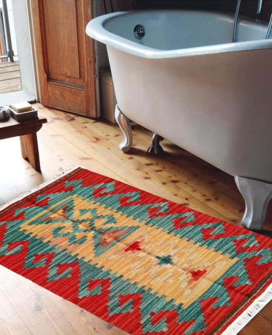 Tappeto Kilim 15-8 per bagno 65x110 cm