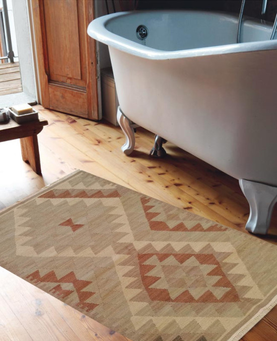 Tappeto Kilim 442-1: ideale per bagno - DImensioni 65x110 cm