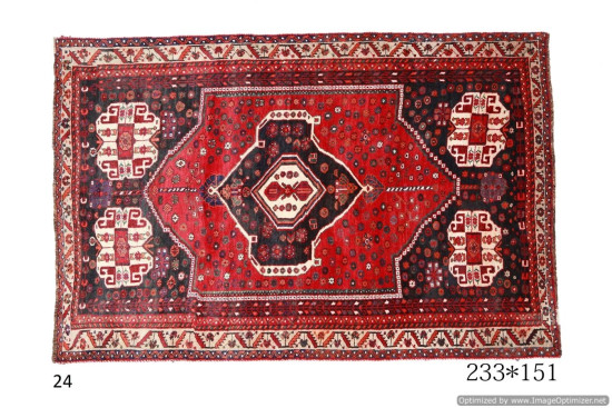 Tappeto Persiano Shiraz Kurdo - Dimensioni 233x151 cm