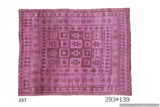 Tappeto Gabbeh Afgano in rosa decorato - Dimensioni 139x193 cm