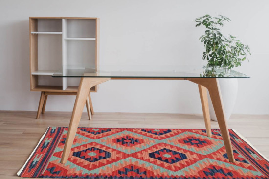 Tappeto Kilim 66A fatto a mano, 95x155 cm