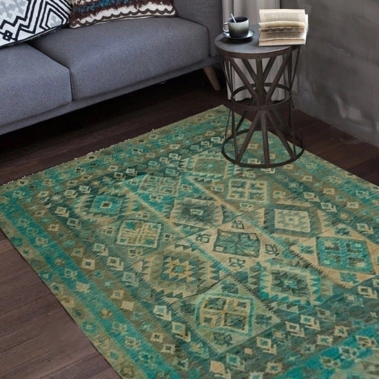 Tappeto Kilim Afgano 74 misura 246x185 cm