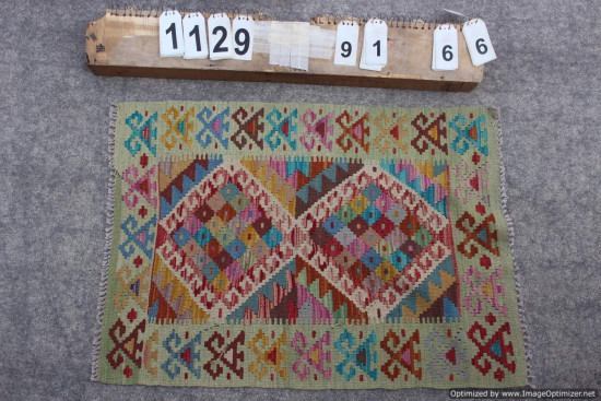 Kilim Afgano 1129 misura 91x66 cm