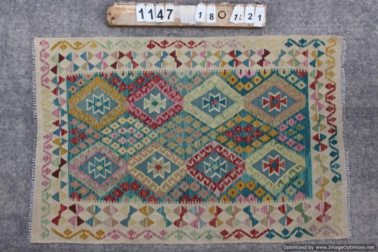 Kilim Afgano 1147 misura 180x121 cm