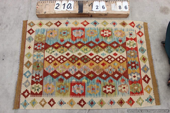 Kilim Afgano 210 misura 126x86 cm