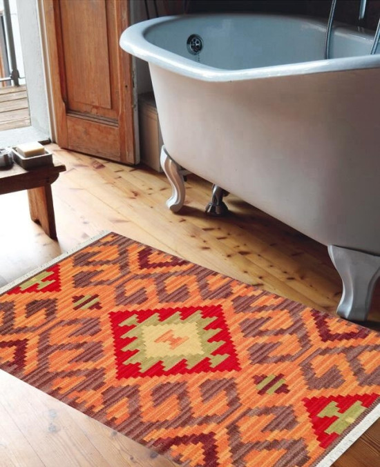 Tappeto Kilim per bagno BRIC6B-65x110 cm