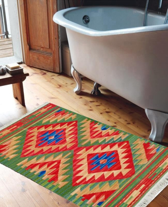 Tappeto Kilim per bagno FLUO 65x110 cm