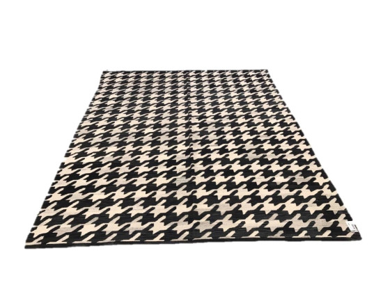 Afghan Kilim 2 255x310 cm bianco e nero