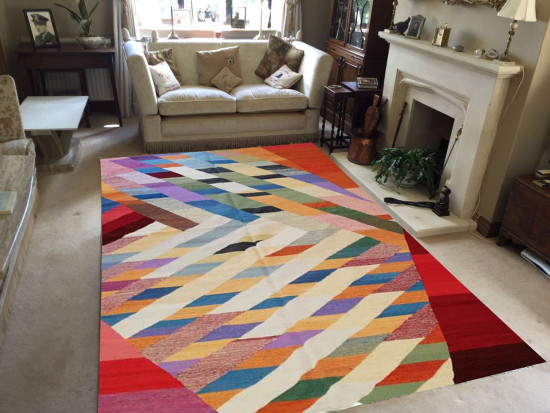 Tappeto Kilim Limin Sumak Moderno - Dimensioni 200x300 cm