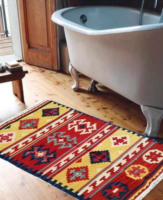 Tappeto Kilim SF06 per il bagno 65x110 cm