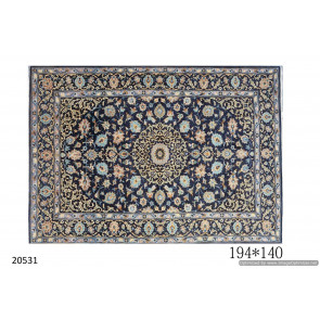 Tappeto Persiano Keshan Annodato a Mano - Dimensioni 140x194 cm
