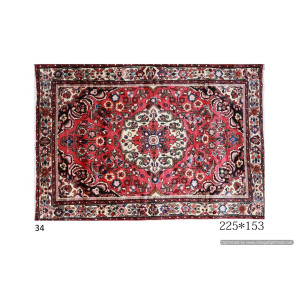 Tappeto Persiano Hamadan Borchalou Old - Dimensioni 225x153 cm