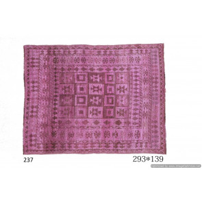 Tappeto Gabbeh Afgano in rosa decorato - Dimensioni 139x193 cm