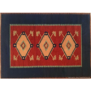 Tappeto Kilim FC53v1 fatto a mano, 128x185 cm