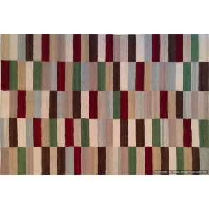 Tappeto Kilim Turkestan multicolore fatto a mano