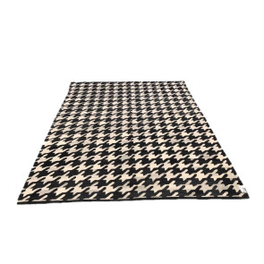 Afghan Kilim 2 255x310 cm bianco e nero